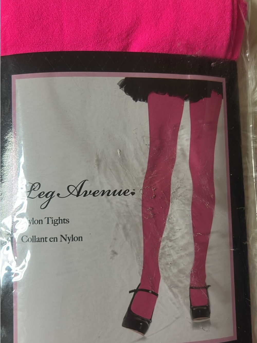 Leg Avenue Bright Hot Pink Nylon Tights